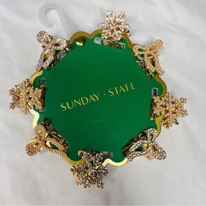 Sunday State Elegant Festive Holiday Metal Hair Clips Set! NEW!